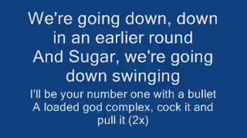 Fall Out Boy - Sugar We're Going Down With Lyrics