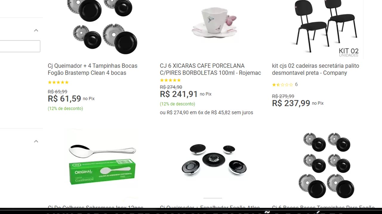 Cj Queimador + 4 Tampinhas Bocas Fogão Brastemp Clean 4 bocas