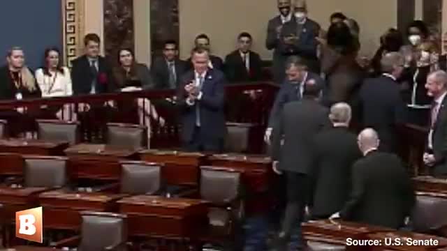 Mitt Romney Claps with Democrats for KBJ Confirmation as Republicans Leave Chamber