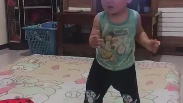 Cute baby dancing