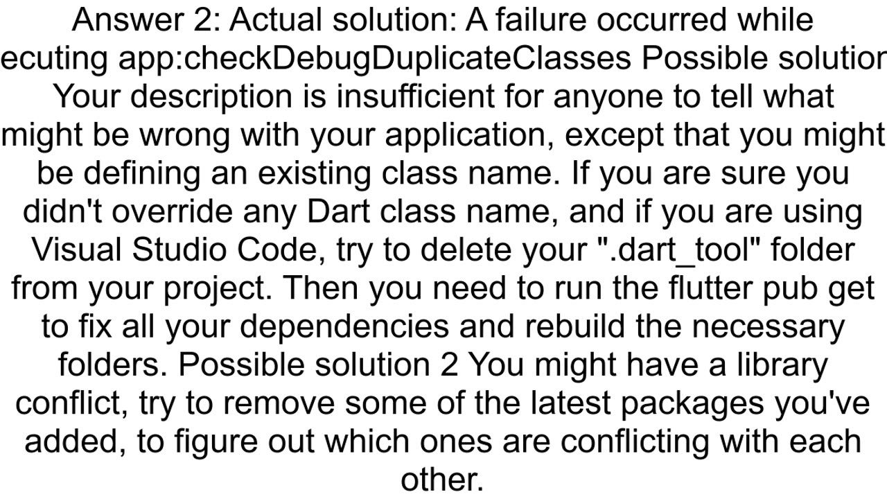 Duplicate class error in flutter when starting app