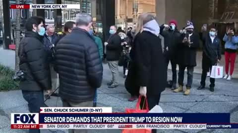 Chuck Schumer Gets DESTROYED By POLICE And Citizens Trying To Hold A Press Release!