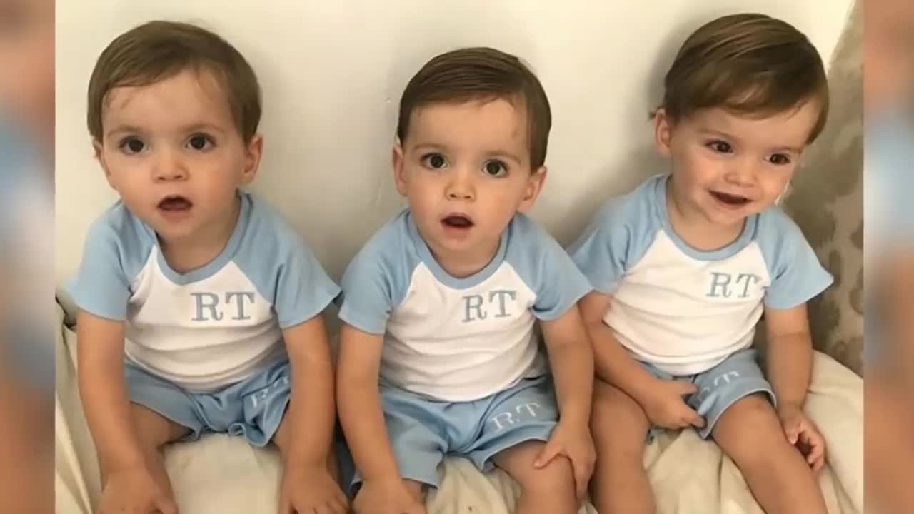 Rare Adorable Identical Triplets ‼️🤯😲