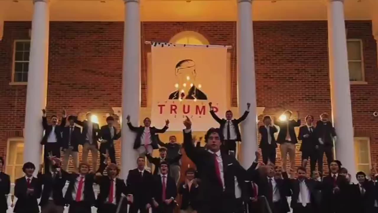 Frat boys celebrate Trump's big win