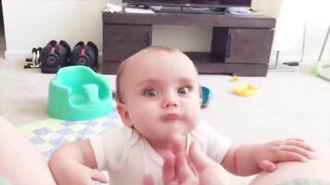 Funny baby faces when pranked