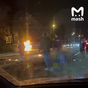 Alexander Dugin at the scene of the attack, in which it's being reported his daughter was killed.