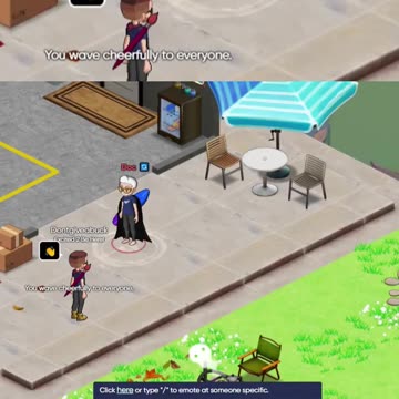 Waving at Coworkers!