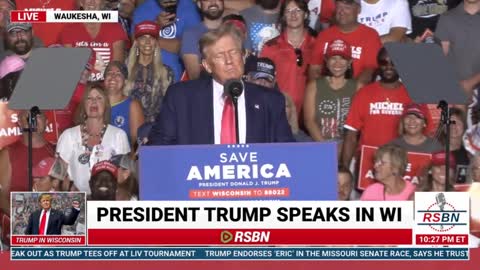 President Donald J Trump Speaks at Save America Rally in Waukesha, WI