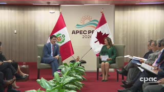 Justin Trudeau Meets with Peruvian President