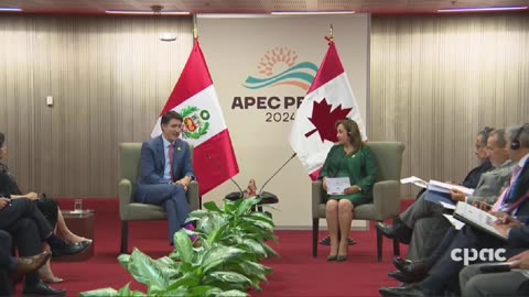 Justin Trudeau Meets with Peruvian President