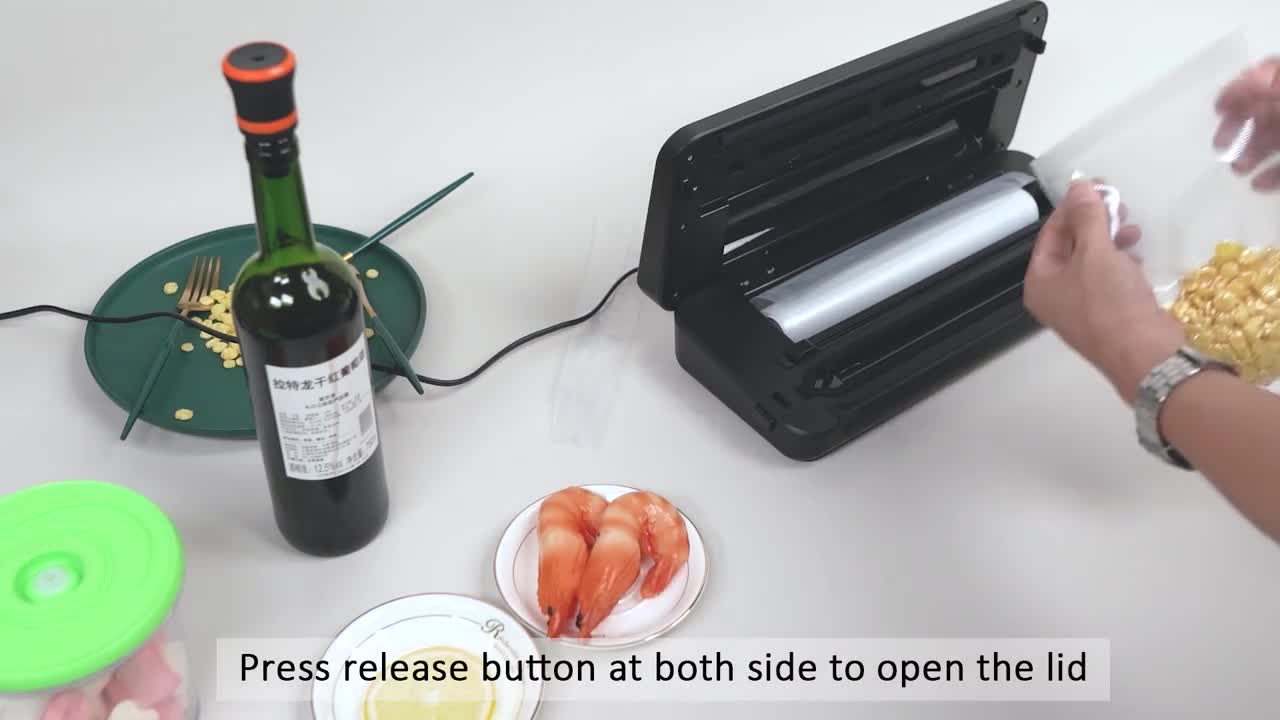 LAIMENG Vacuum Sealer with Roll Holder Pulse Function Sous Vide Vacuum Packing Machine For Food Stor