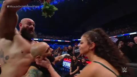 Braun Strowman enlists the help of mistletoe and ring announcer Samantha Irvin to revive Ricochet