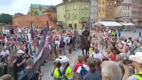 Marsz Dmowskiego Warszawa - Roman Dmowski na Zamek Królewski