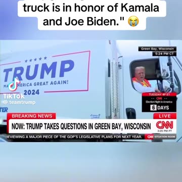 PRESIDENT TRUMP: "How do you like my garbage truck?"