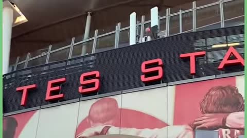 This lad lives next door to Arsenal's famous Emirates Stadium, so naturally,