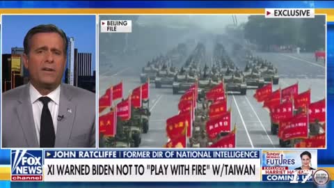 John Ratcliffe says after China threatens Nancy Pelosi she’s got to go to Taiwan now.