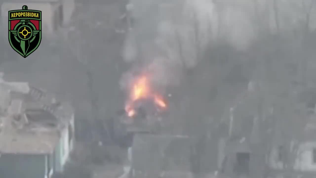 Russian APC Destroyed By Direct Hit