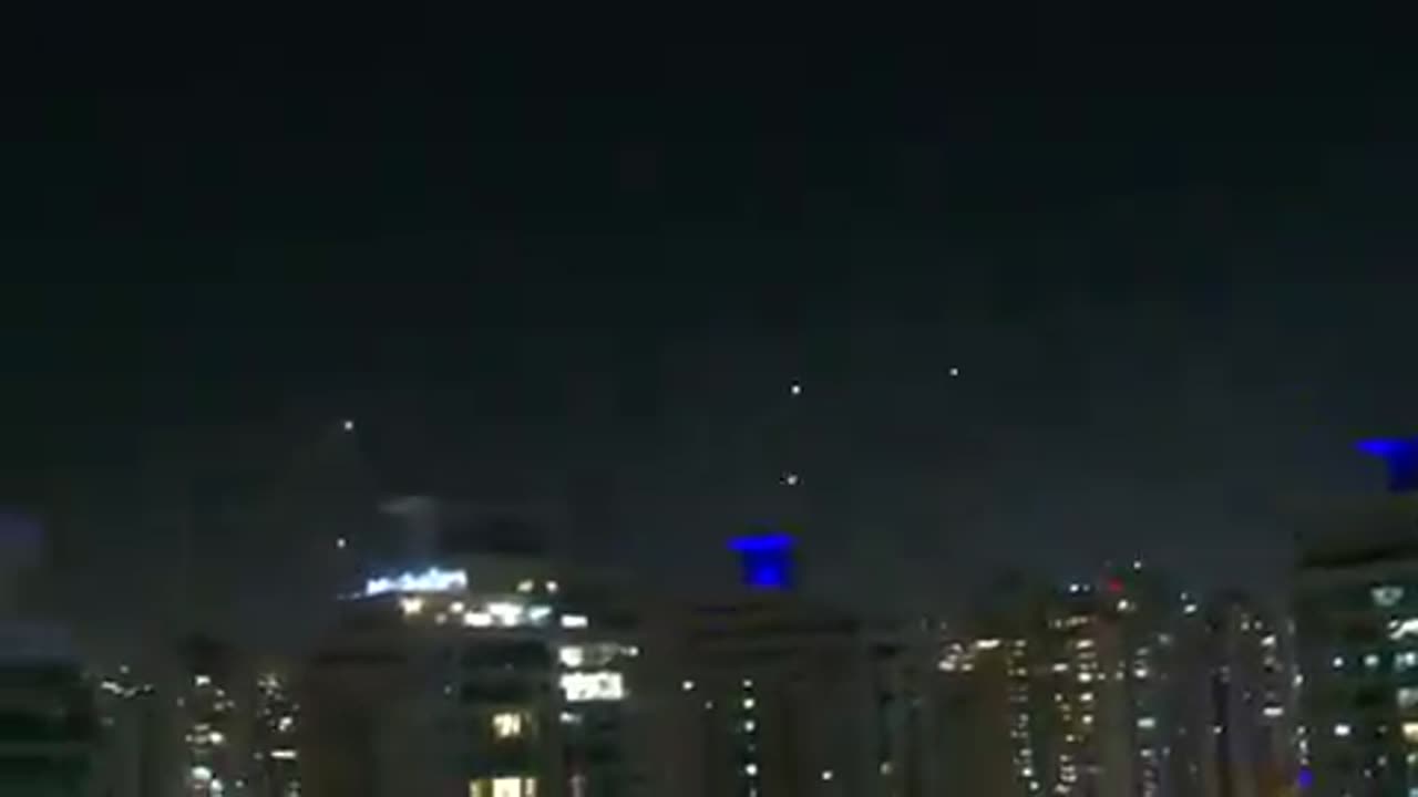 Rockets launched into the Tel Aviv region by Hamas terrorists in Gaza.