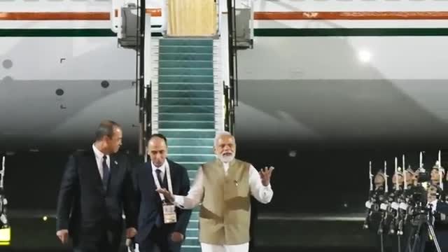 A splendid welcome for PM Modi in Samarkand,