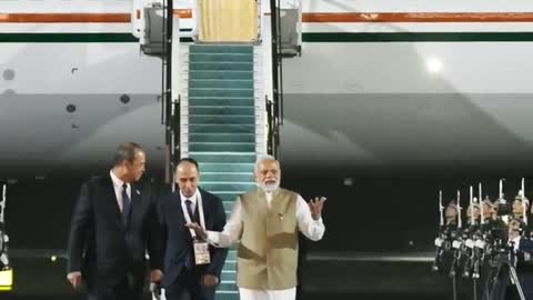 A splendid welcome for PM Modi in Samarkand,