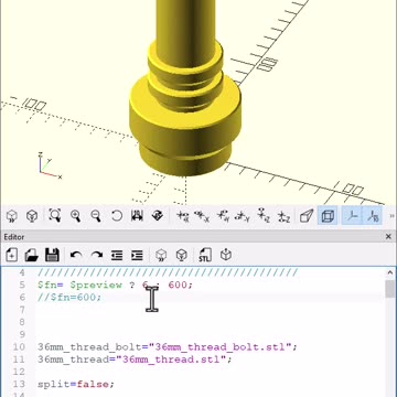 OpenScad: Preview Variable #3dprinting #openscad #cad