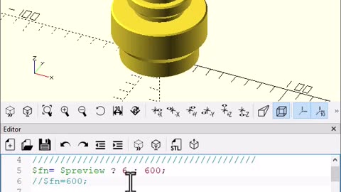 OpenScad: Preview Variable #3dprinting #openscad #cad