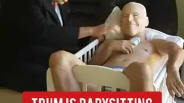 Trump babysits Biden