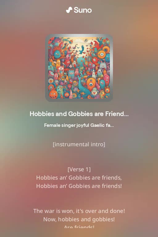 Hobbits and Goblins are Friends - Gaelic Version