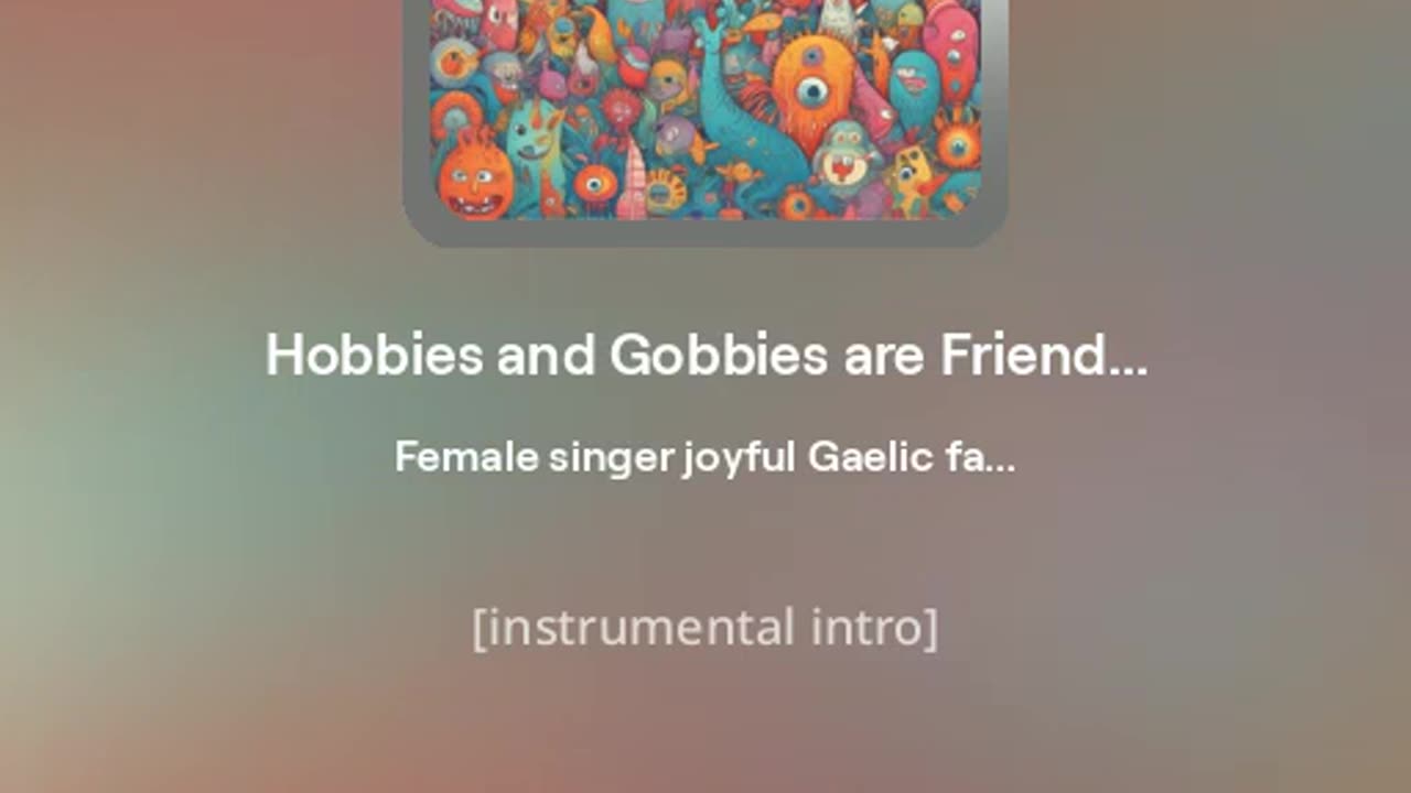 Hobbits and Goblins are Friends - Gaelic Version