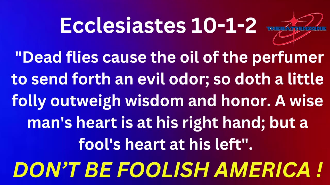 Don't be foolish America !