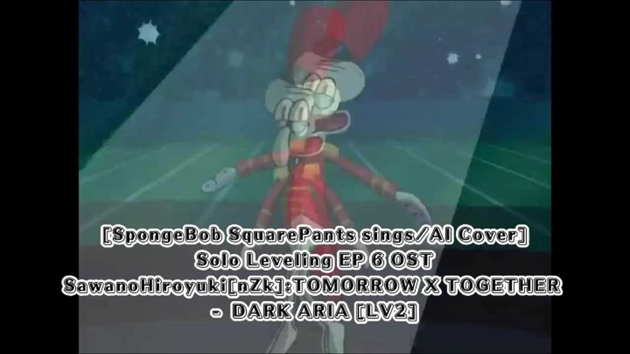 [SpongeBob sings/AI Cover] Solo Leveling EP 6 OST FULL SawanoHiroyuki[nZk]:XAI - "DARK ARIA ＜LV2＞"