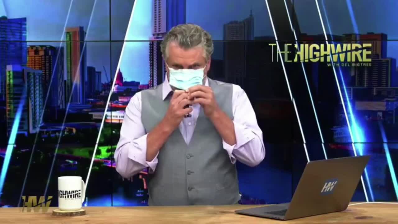 Vaping demonstration shows that masks don't work (Del Bigtree)