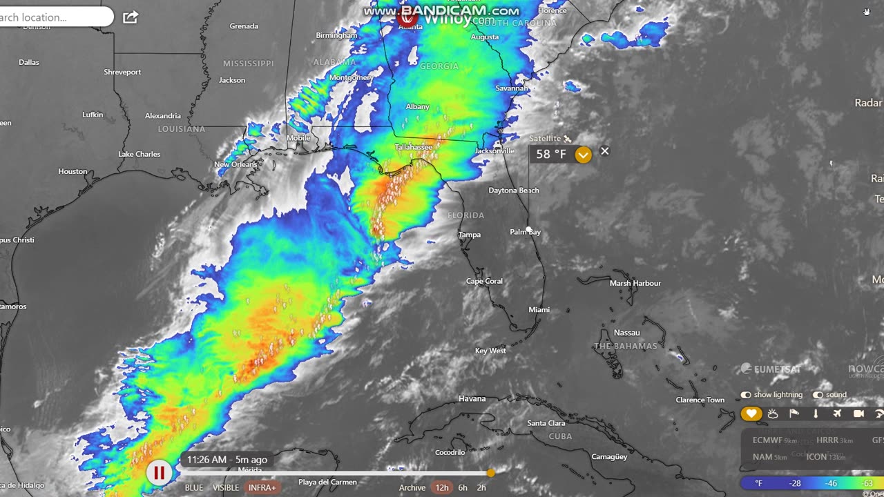 Incredible Weather Control or Geoengineering, on going the last 12 hrs in our Gulf of Mexico!