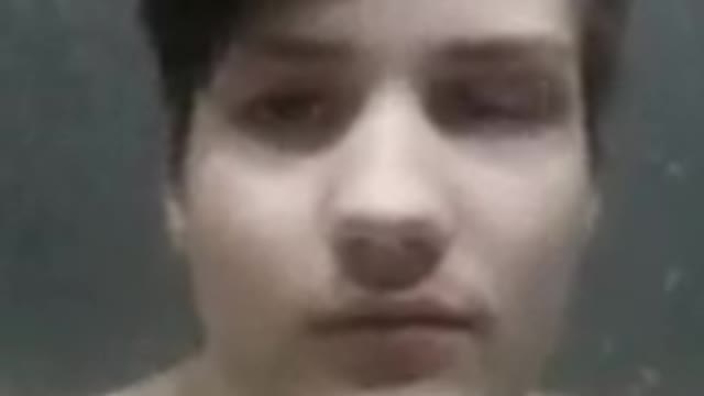 The boy is singing