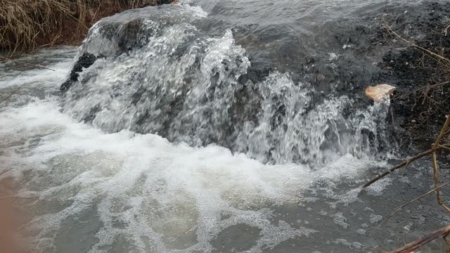 Little flooded waterfall