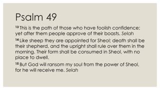 Psalm 49 Devotion