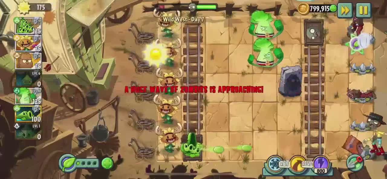 Plants vs Zombies 2 Wild West - Day 7