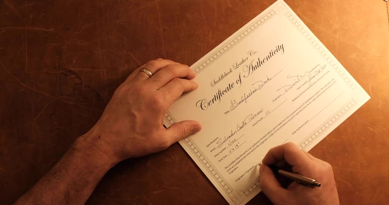 The Signing of Grandfather's Desk