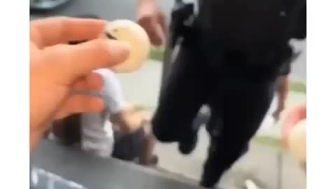 Cops playing Bear pong.