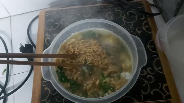 Do you think the bowl of noodles is scary