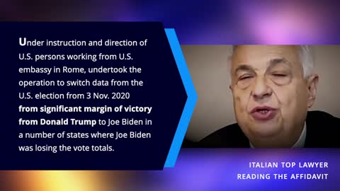 DOC EVIDENCE US EMBASSY IN ROME USED VATICAN SATELITES LEONARDO TO STEAL ELECTION