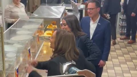 Look at how awkward Josh Shapiro's body language is in this video with Kamala and AOC