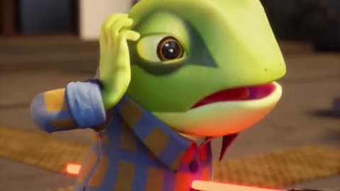 For who? Nice try ! Hurra comedy scene with frog dummy