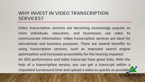 Transcription Services
