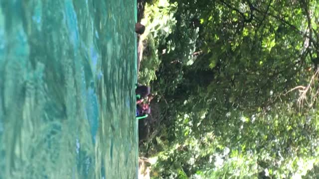 Diving while canyoning in Cebu.