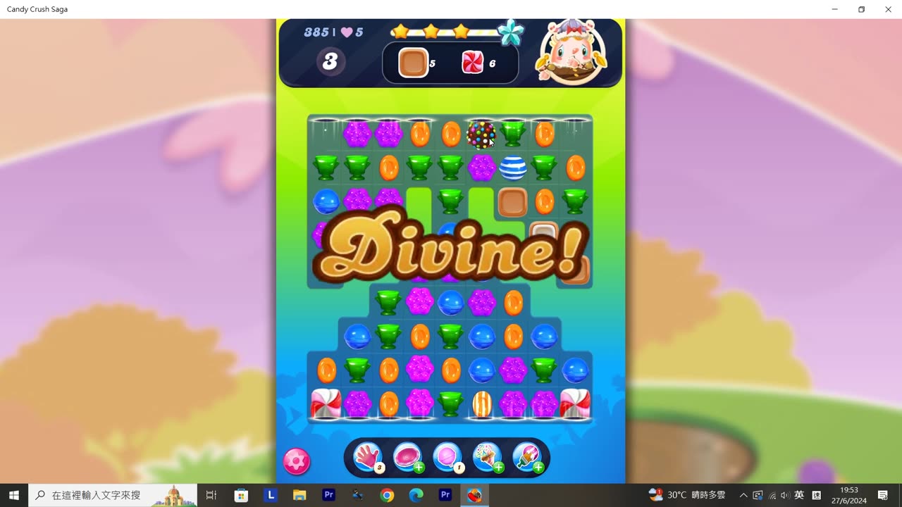Candy Crush Saga Record (Level 385)