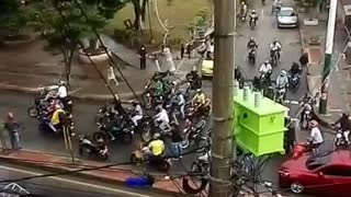 Avanza jornada de paro de motos en Bucaramanga
