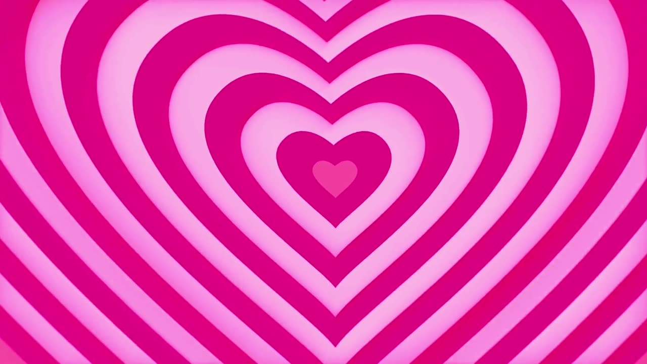 341. Heart Screen Pink💗Sweet Romantic Neon Hearts 😍