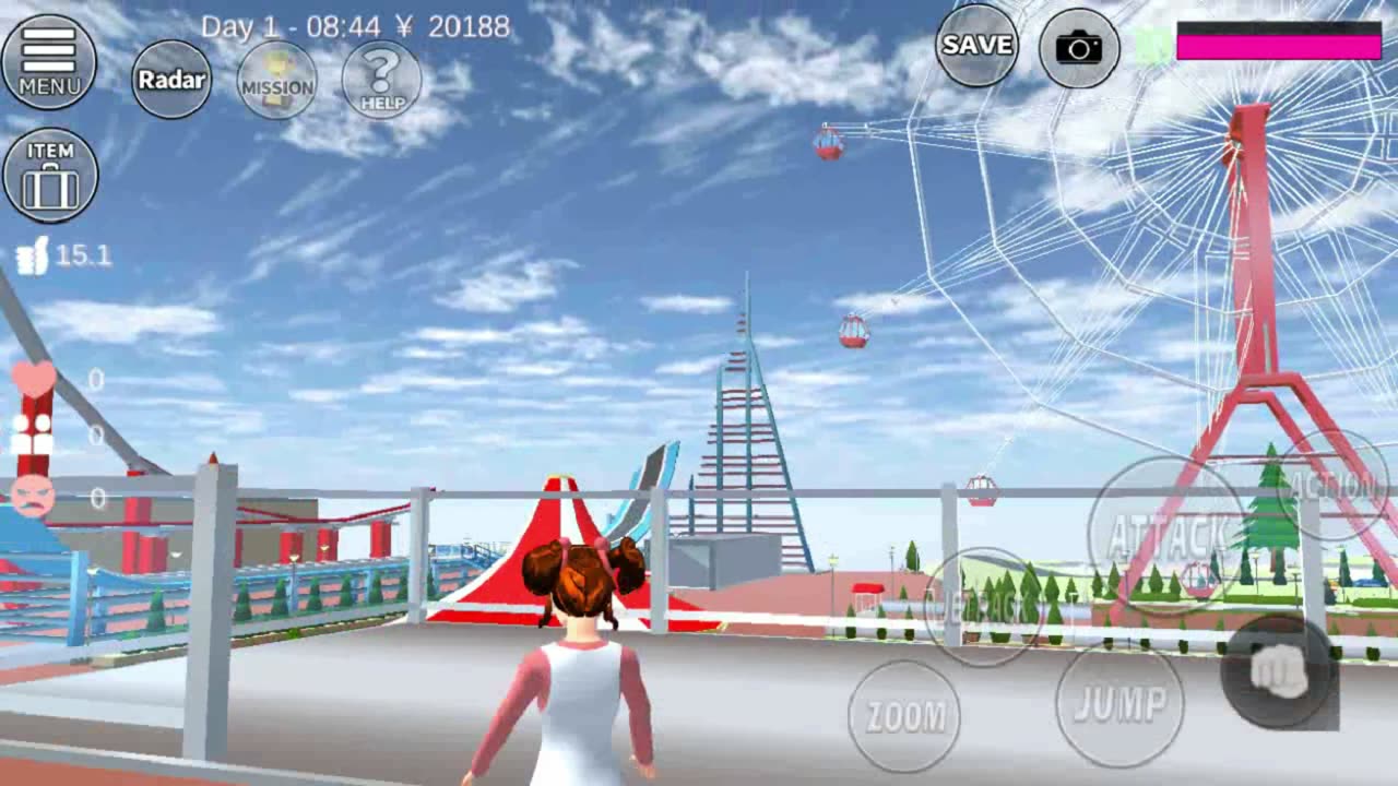 Roller Coaster Ride - Hot Air Balloon ❤️ - Lets Explore : Park || SAKURA SCHOOL SIMULATOR ❤️