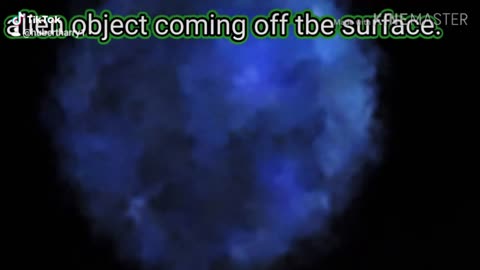 Object sticking off blue moon